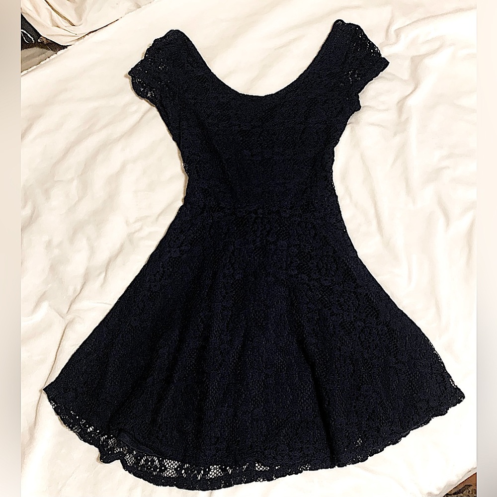 WETSEAL Navy Blue Lace Dress